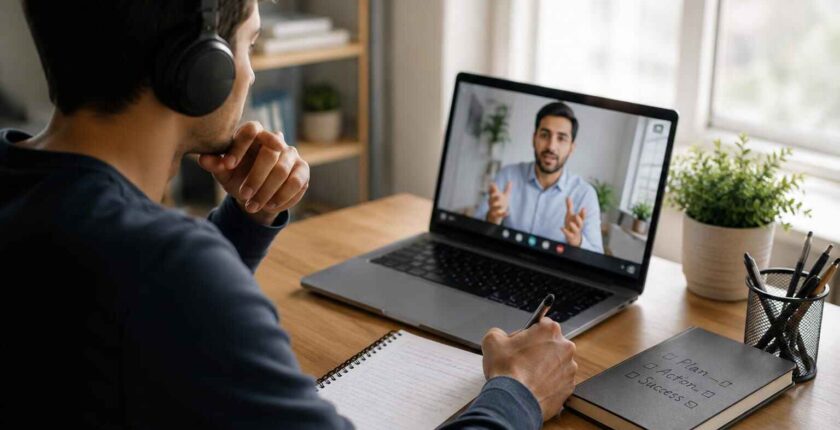 Remote private jobs - video call from home office