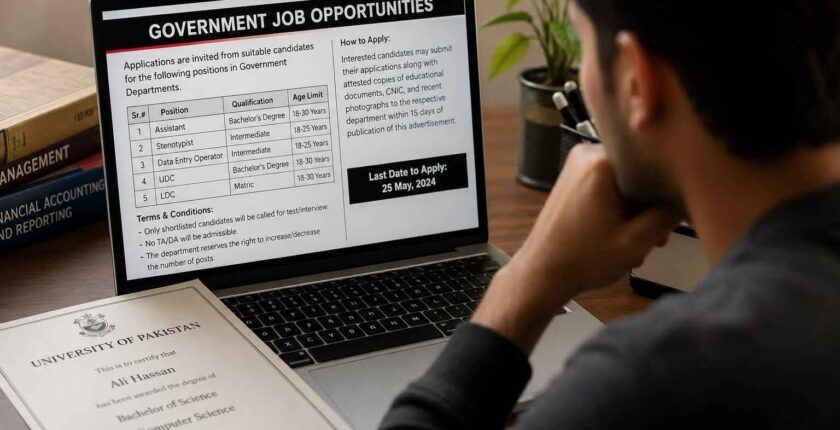 Government jobs without experience - reviewing job advertisement