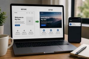 Before and after gig sample for Fiverr beginners
