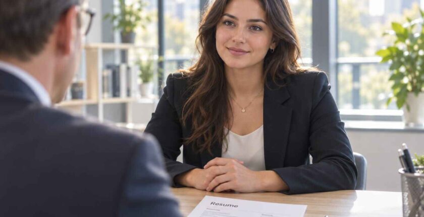 Top 20 job interview questions and answers - candidate in interview
