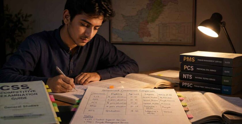 Difference between FPSC, PPSC, SPSC and BPSC - student comparing exam guides