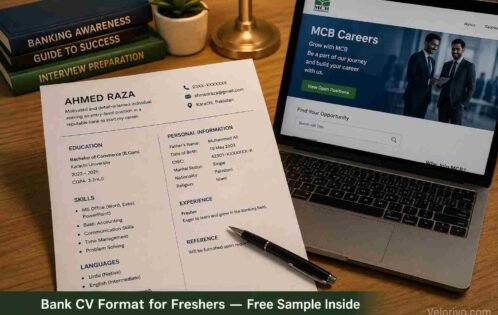 Bank job CV format for freshers in Pakistan - sample resume